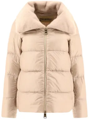 FAUX FUR COLLAR DOWN JACKET