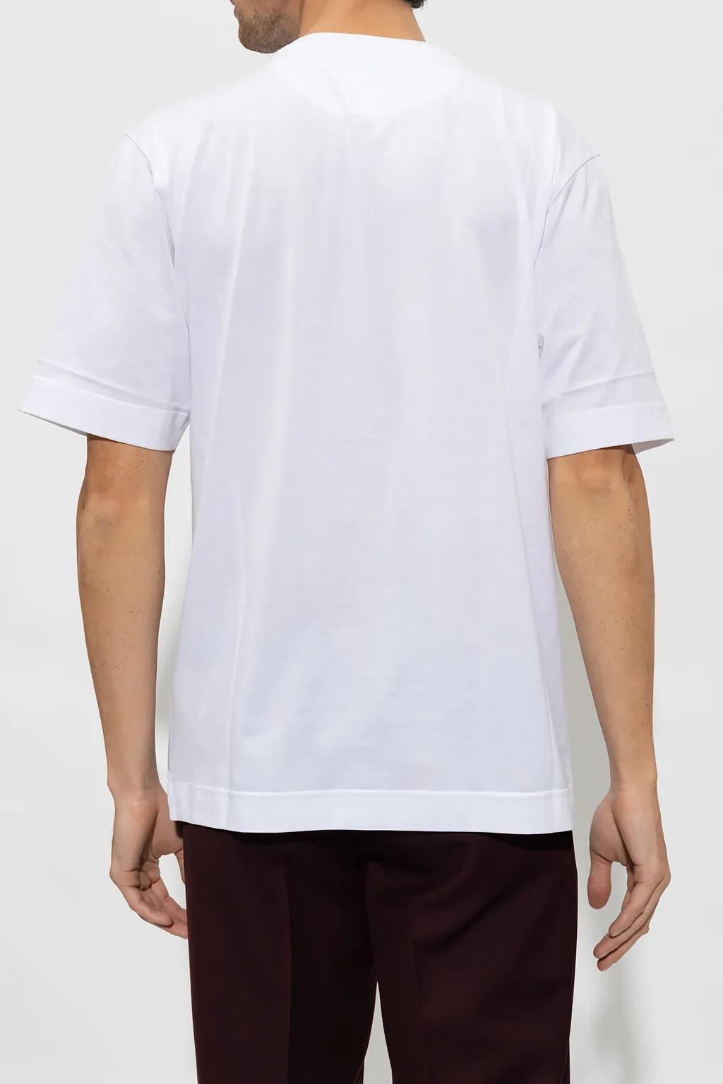 FENDI  |Crew Neck Pullovers Unisex Street Style Cotton Short Sleeves