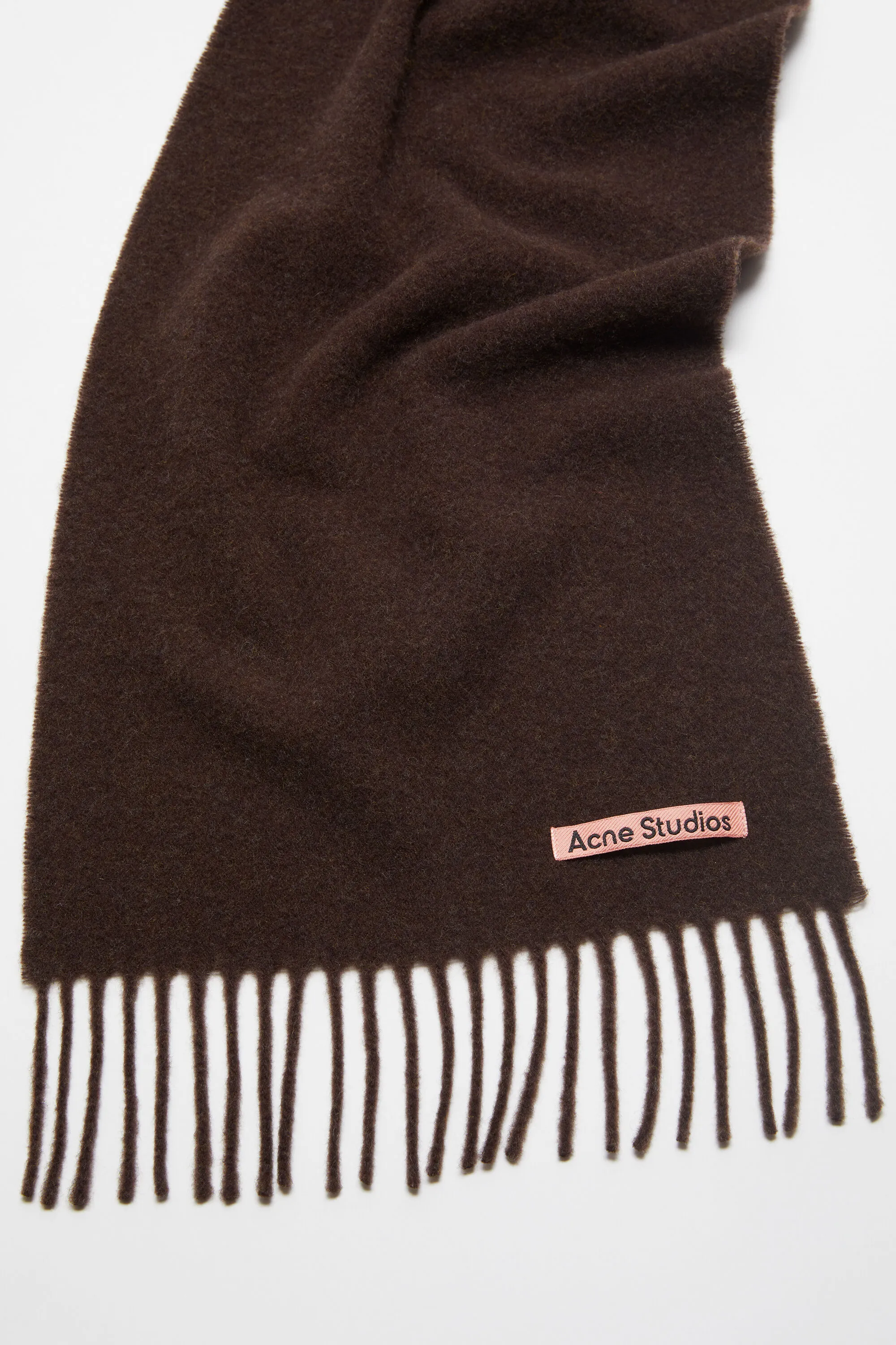 Fringe wool scarf - skinny