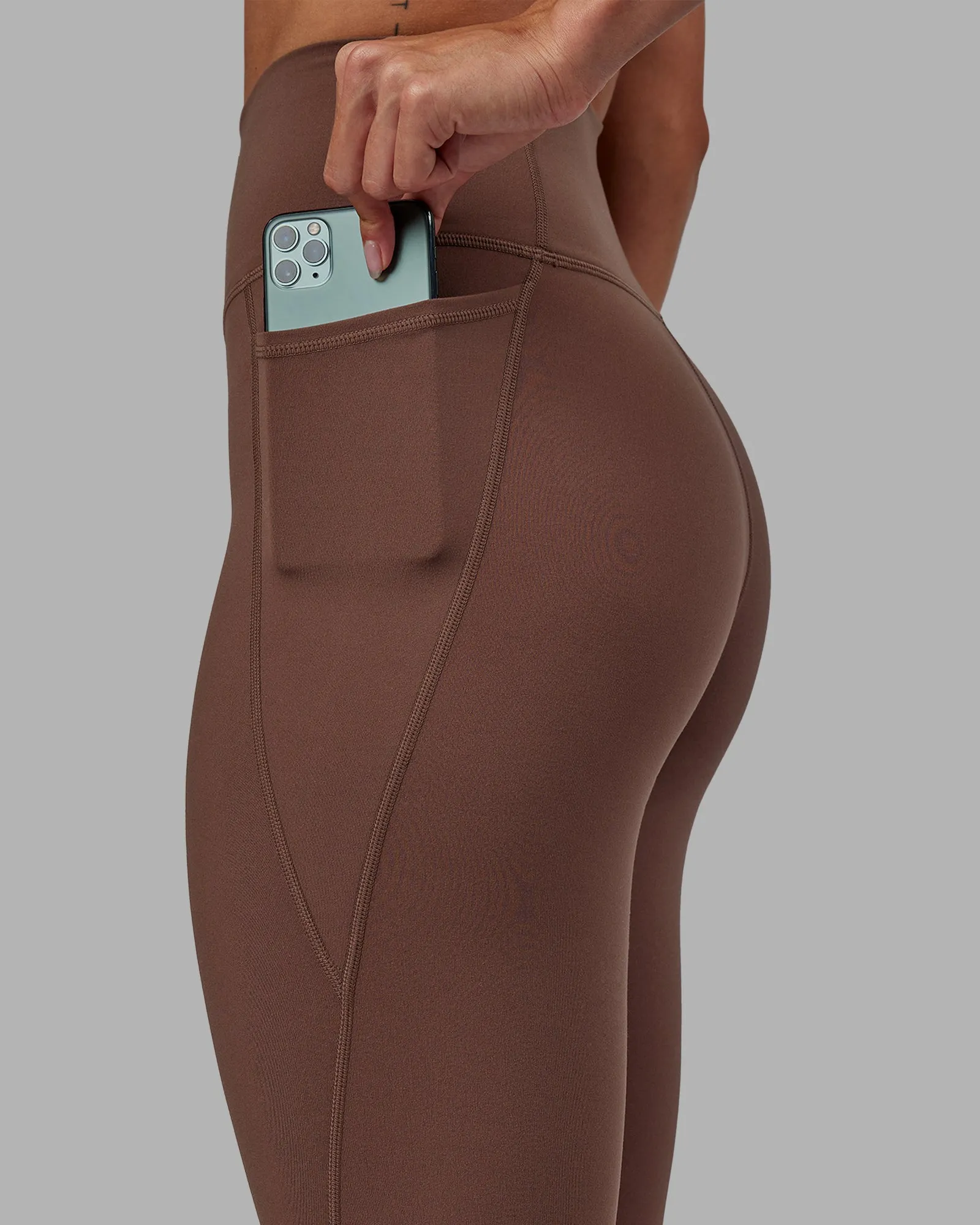 Fusion Full Length Leggings - Dull Rust