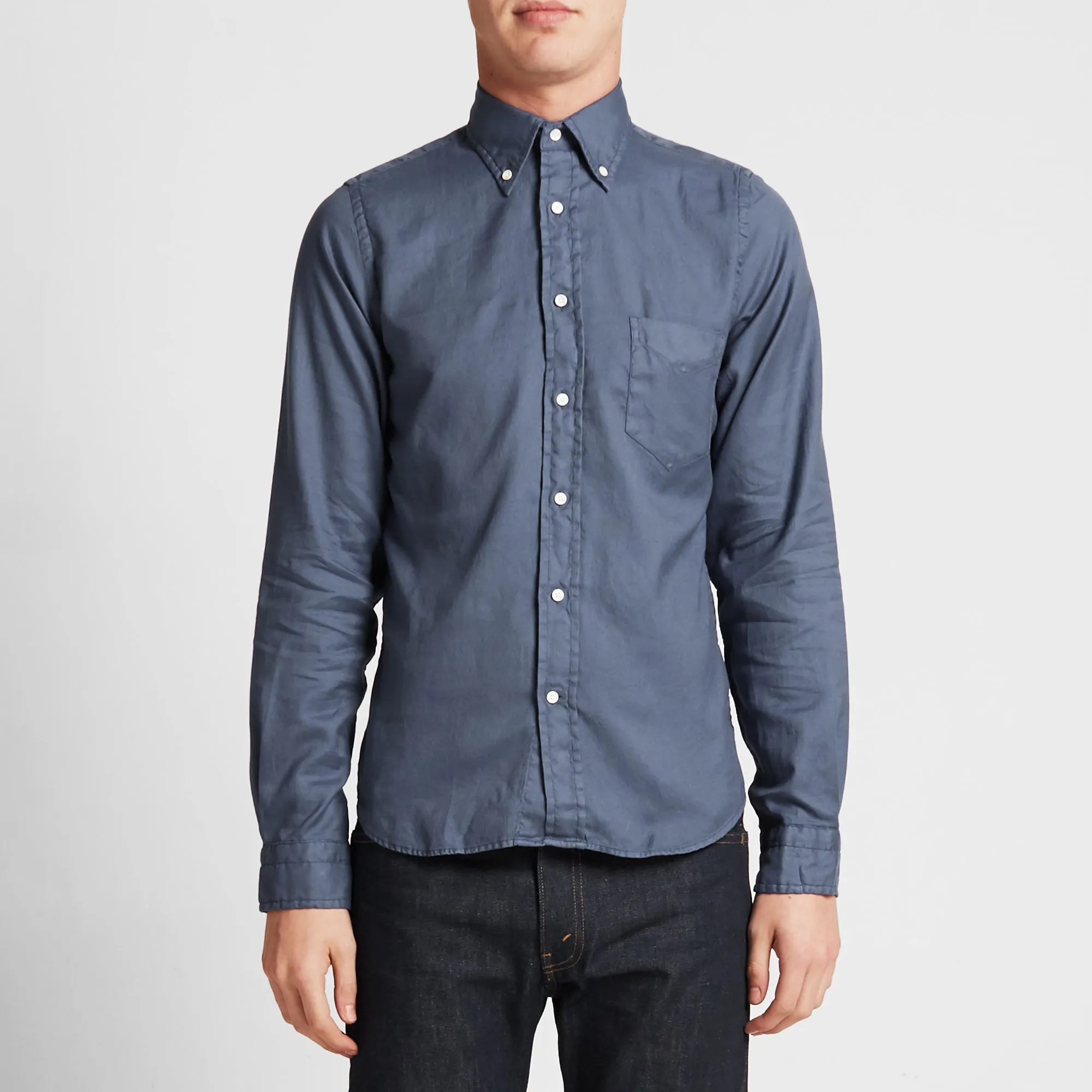 GANT Rugger Button Down Comfy Twill ShirtHurricane Blue