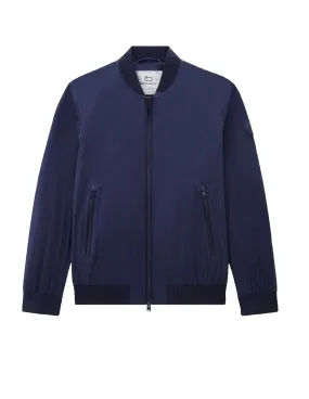 Giubbino Woolrich uomo bomber cfwoou893 stretch blu