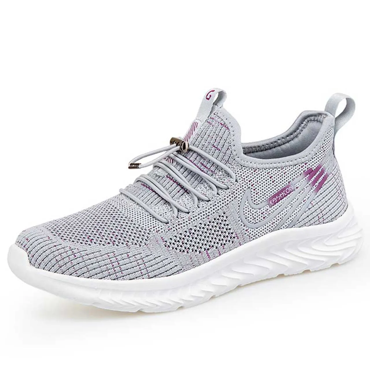 Grey flyknit stripe pattern texture shoe sneaker