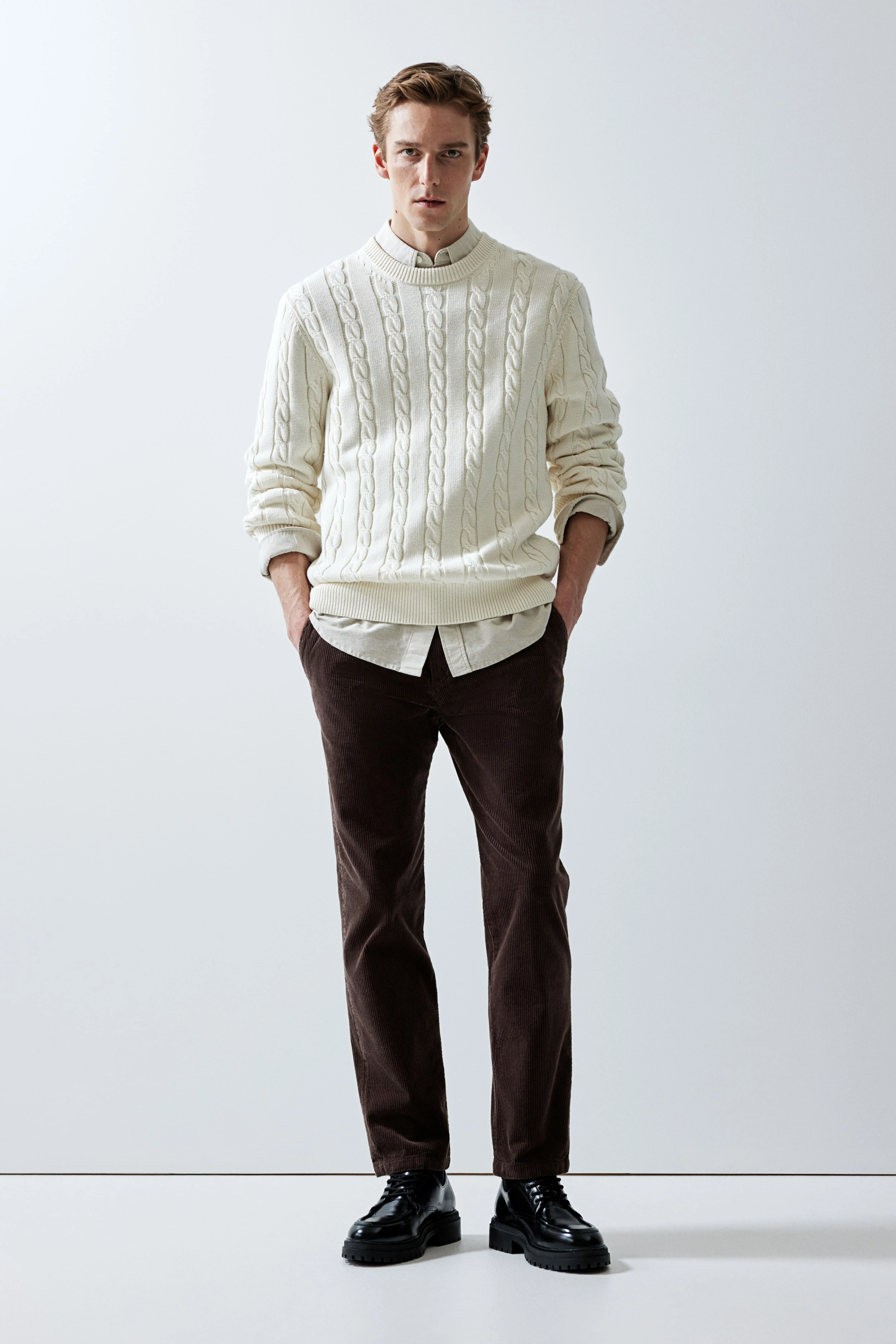 H&M Regular Fit Corduroy Pants