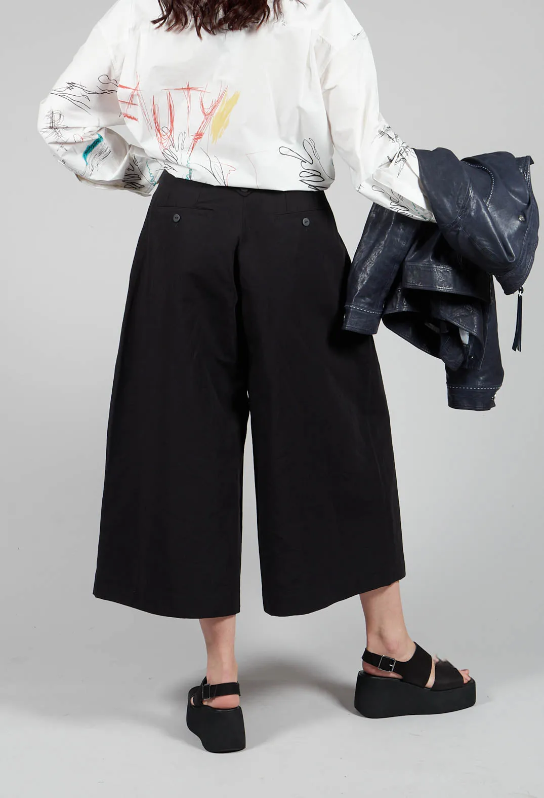 High Waist Trousers in Black