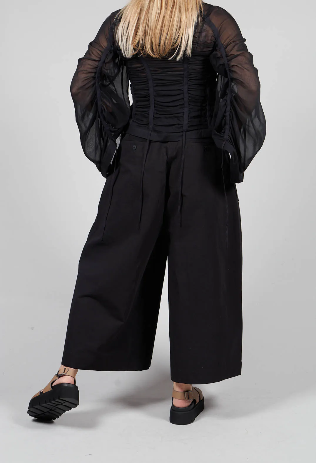 High Waist Trousers in Black