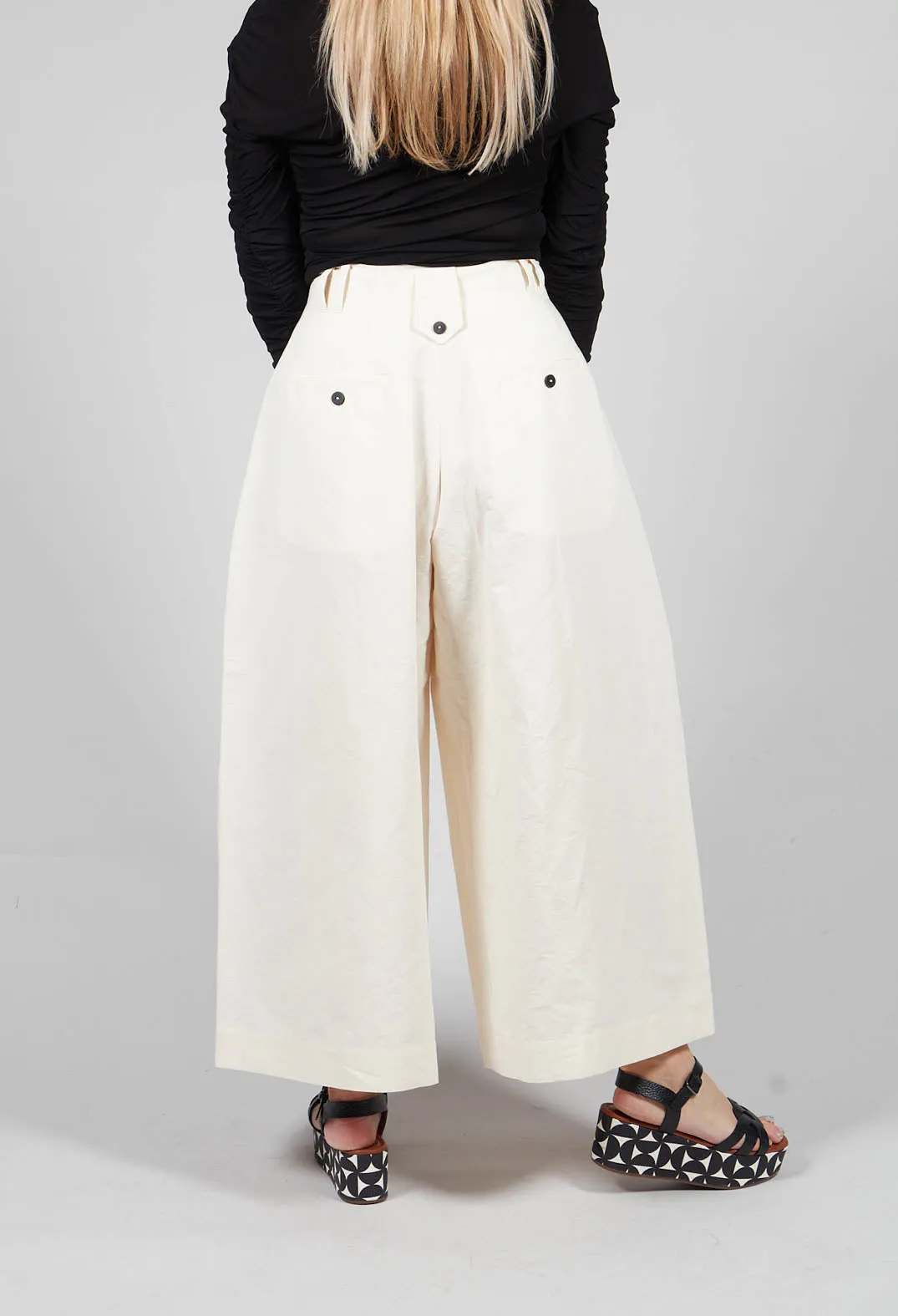 High Waist Trousers in Milk