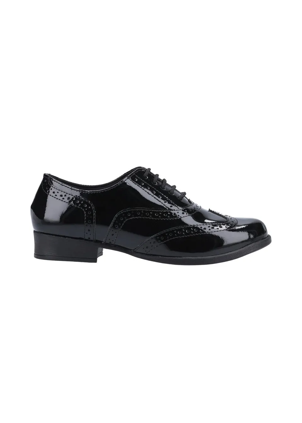 Hush Puppies Girls Black Kada Senior Patent School Shoes (Older 4-5)