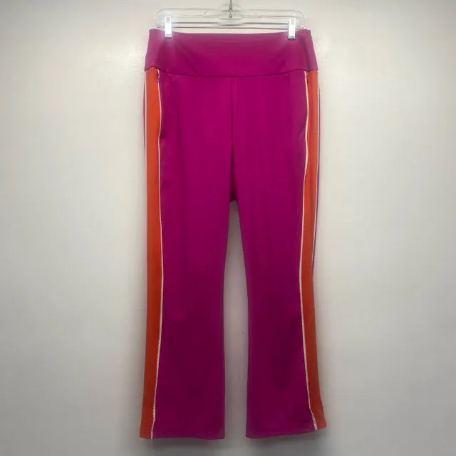 Kinona Size M Women's Orange-Pink Color Block Pull On Activewear Pants