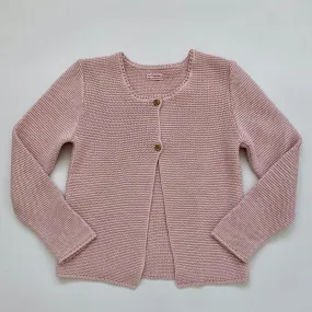 La Coqueta Dusty Pink Cotton Rib Cardigan: 9 Years