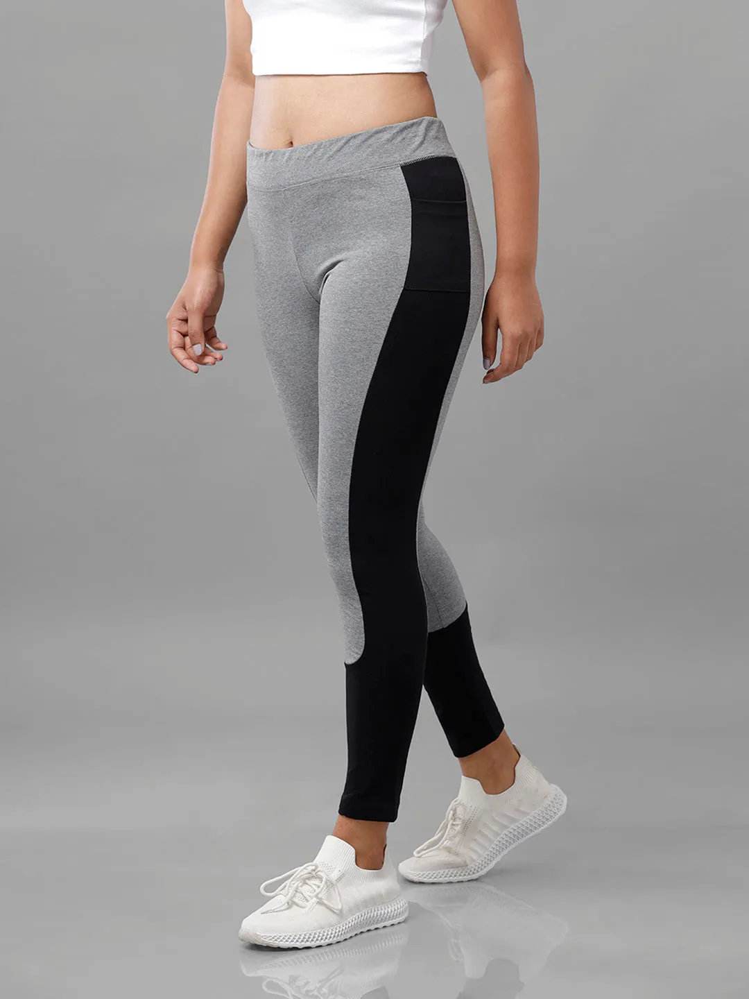 Ladies Active Wear Leggings Anthra Melange