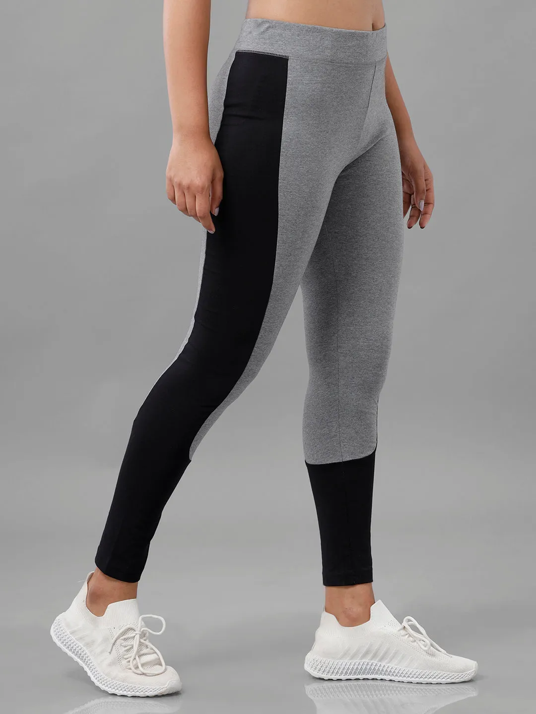 Ladies Active Wear Leggings Anthra Melange