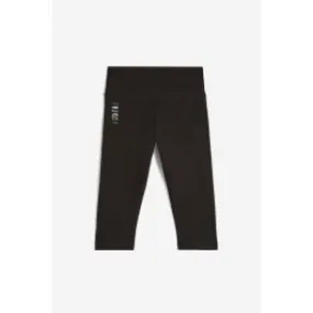 Leggings con logo zebrato sul fianco donna Nero