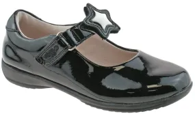 Lelli Kelly LK 8600 Colourissima Interchangeable Stars School Shoes F Fit Black Patent