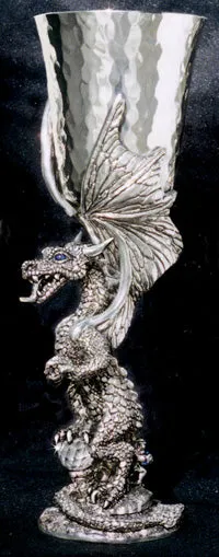 Limited Edition Hammered Crystal Dragon Goblet