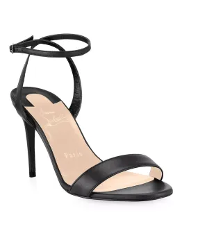 Loubigirl Leather Sandal in Black