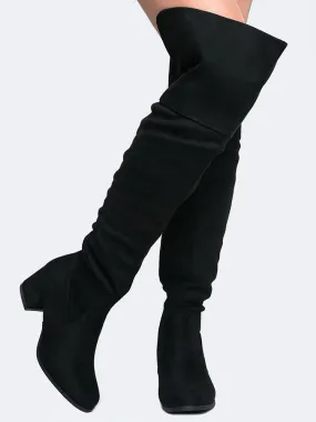 Low Heel Over The Knee Boot