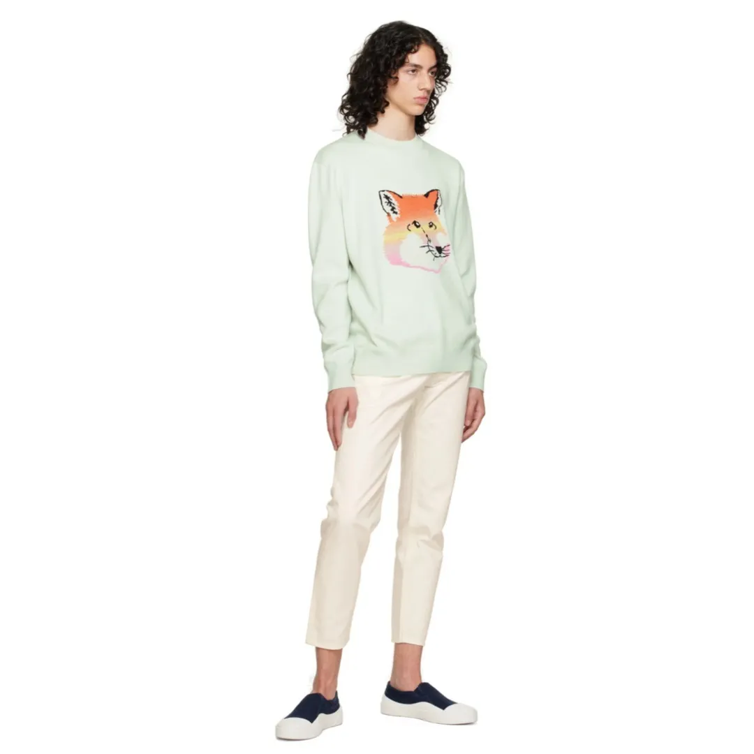 MAISON KITSUNE  |Crew Neck Pullovers Unisex Long Sleeves Plain Cotton