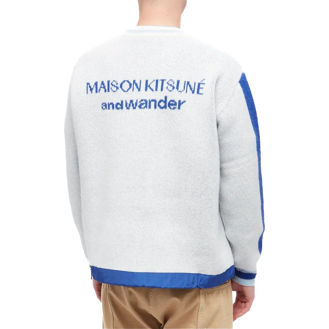 MAISON KITSUNE  |Pullovers Stripes Unisex Wool Nylon Long Sleeves