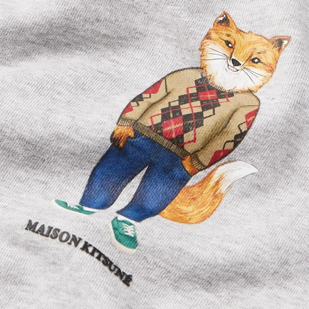 MAISON KITSUNE  |Pullovers Unisex Long Sleeves Plain Other Animal Patterns