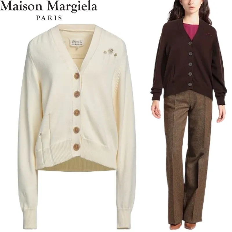 Maison Margiela  |Long Sleeves Logo Cardigans