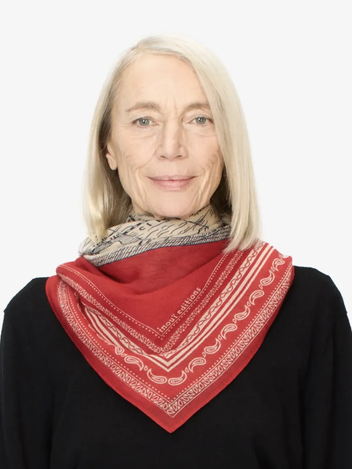 Mappemonde Wool Scarf - Red