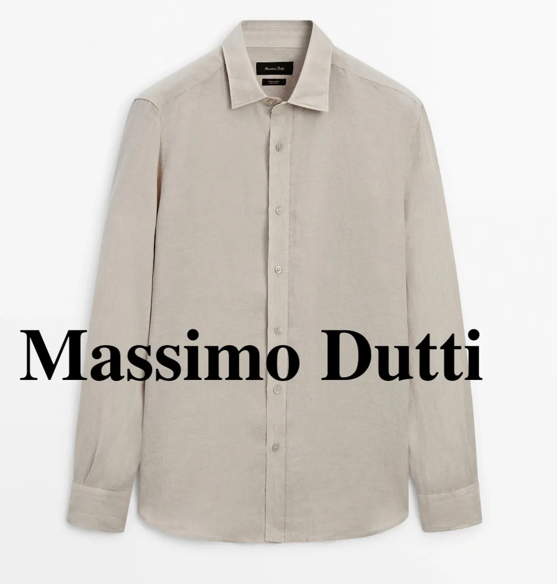 Massimo Dutti  |Linen Long Sleeves Shirts