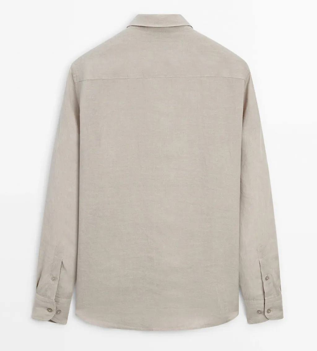 Massimo Dutti  |Linen Long Sleeves Shirts