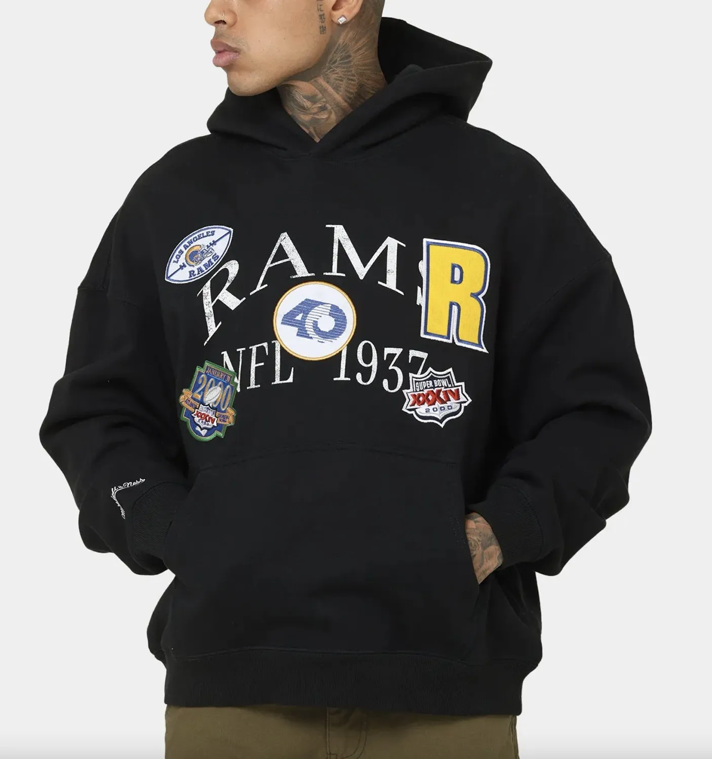 Mitchell&Ness  |Pullovers Street Style Long Sleeves Plain