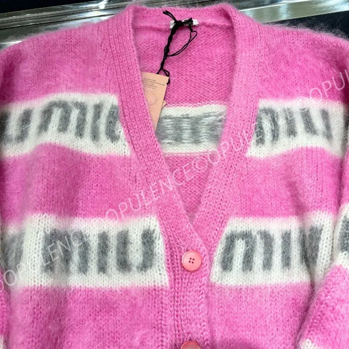 MiuMiu  |Long Sleeves Logo Outlet Cardigans