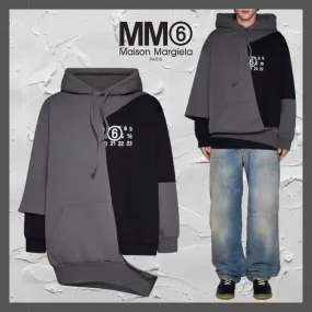 MM6 Maison Margiela  |Pullovers Street Style Long Sleeves Cotton Logo Asymmetry