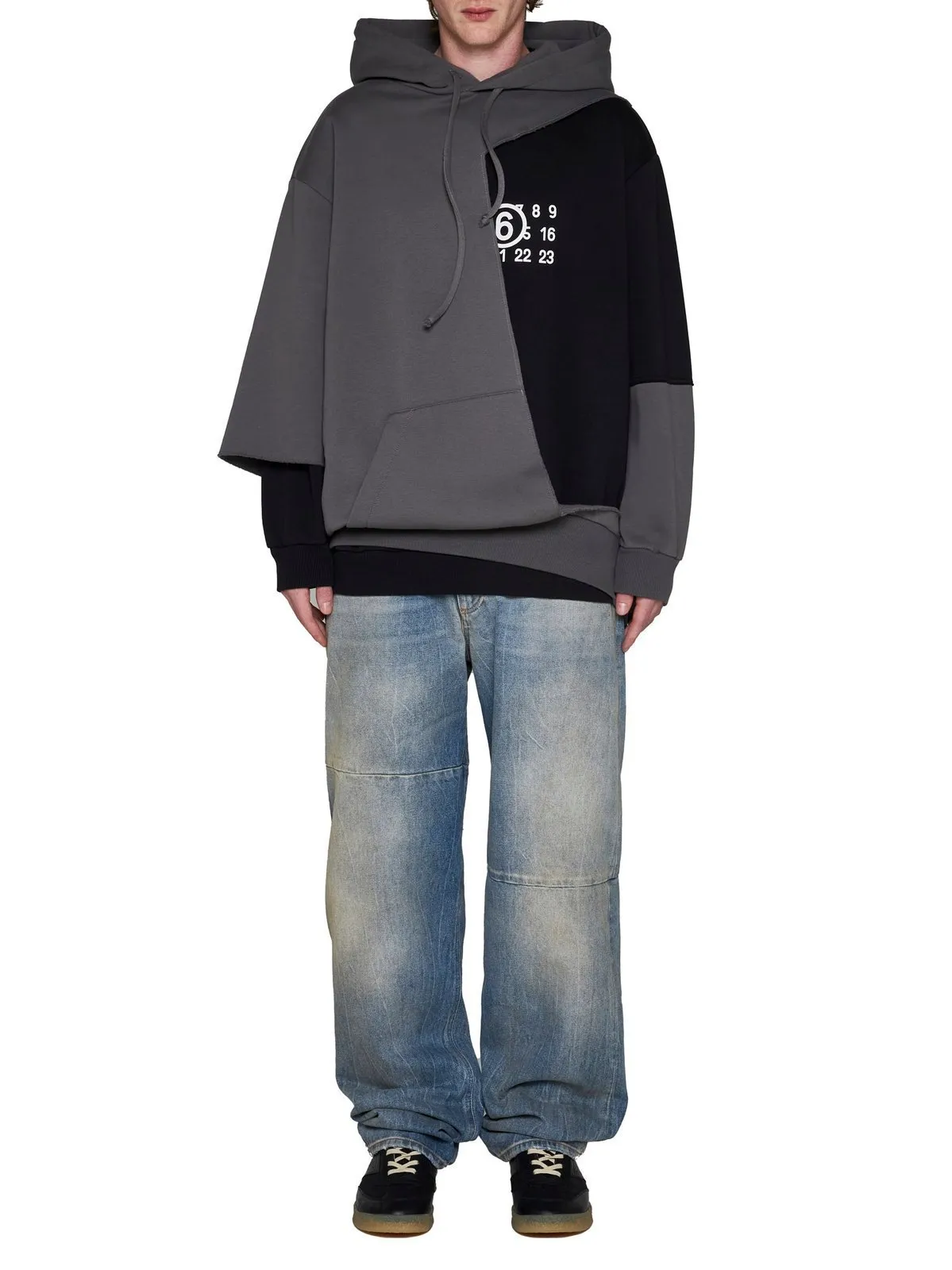 MM6 Maison Margiela  |Pullovers Street Style Long Sleeves Cotton Logo Asymmetry