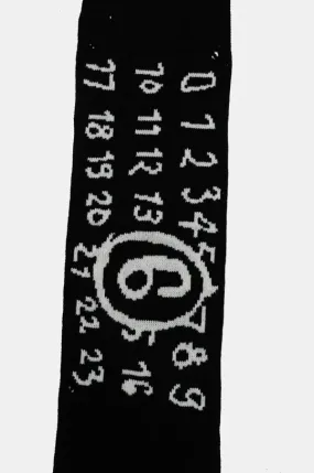 MM6 Maison Margiela wool scarf black color S62TE0052.M13074