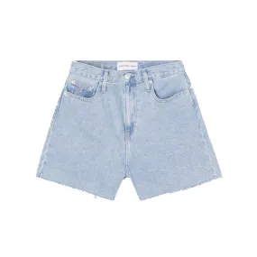 MOM JEANS SHORTS Woman Denim Light 