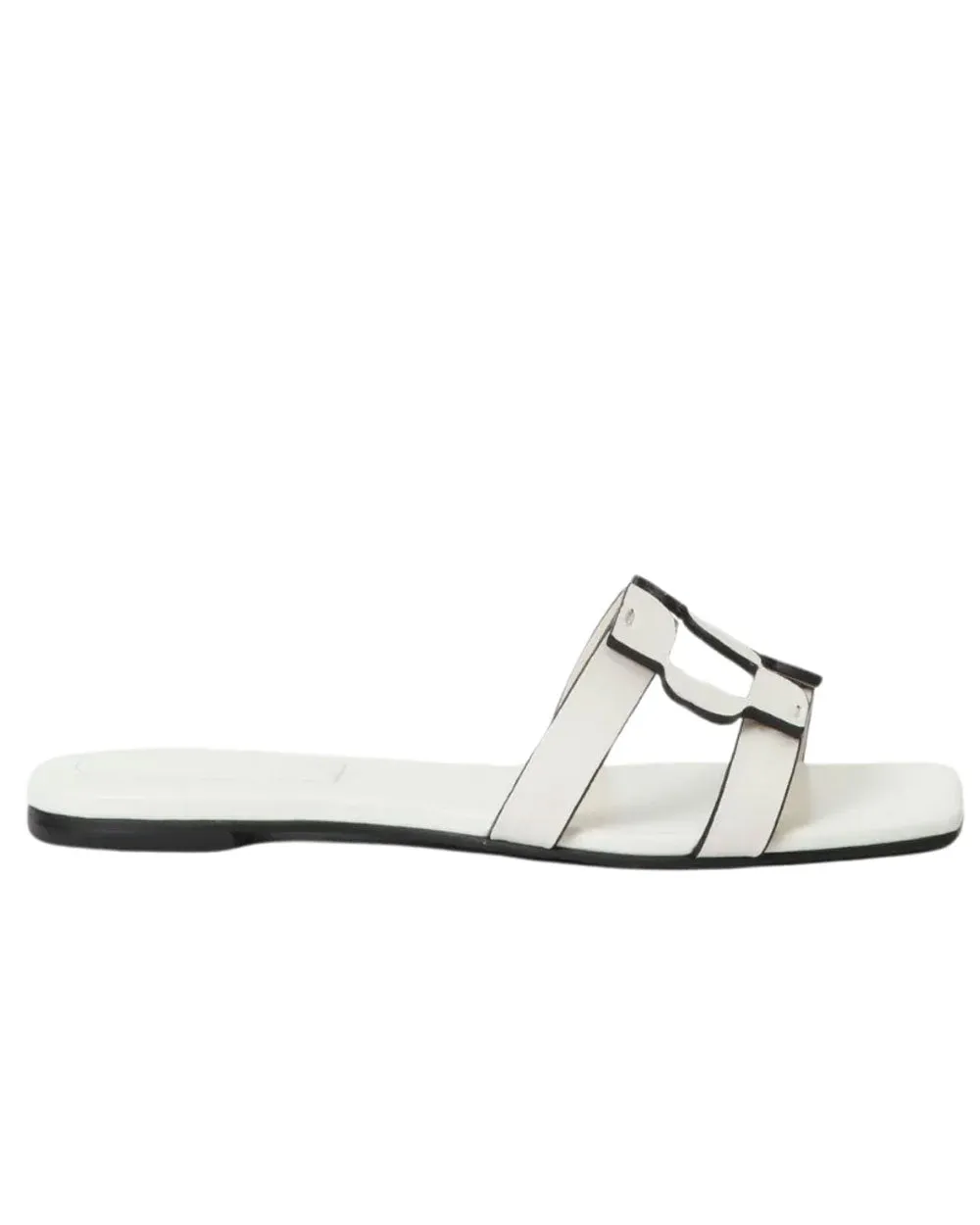 Monogram Flat Slide in Ivory