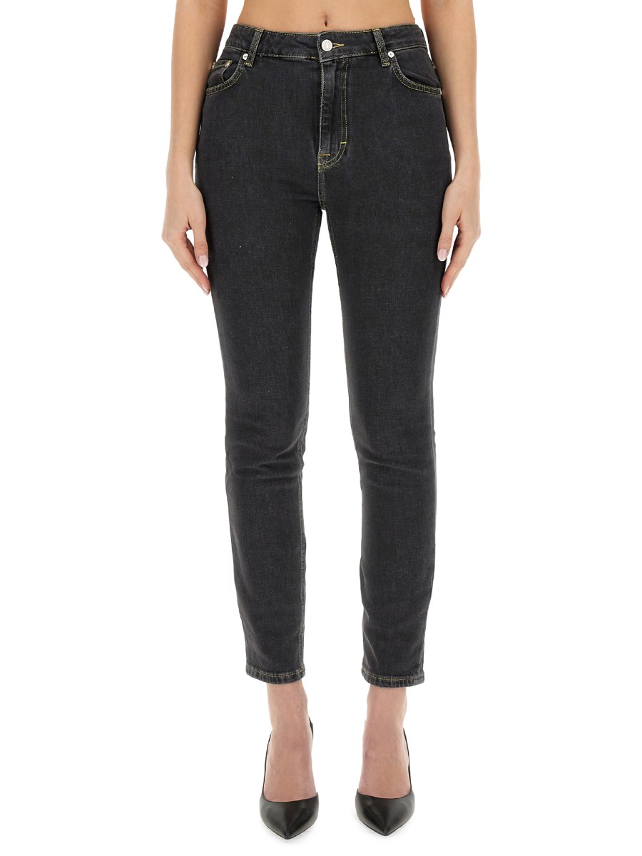 MOSCHINO JEANS    SKINNY FIT COTTON DENIM JEANS