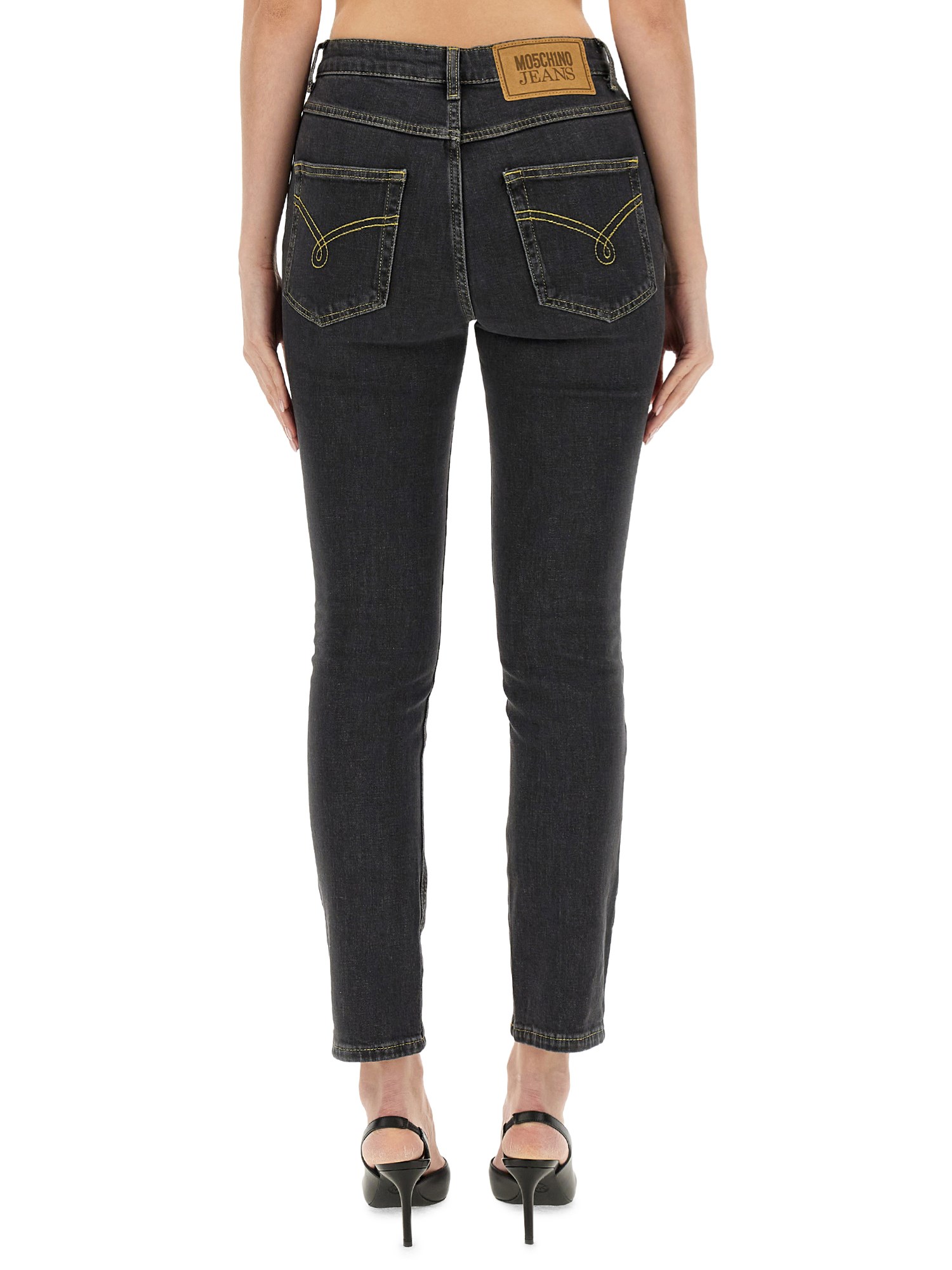 MOSCHINO JEANS    SKINNY FIT COTTON DENIM JEANS