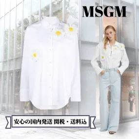 MSGM  |Long Sleeves Cotton Shirts & Blouses