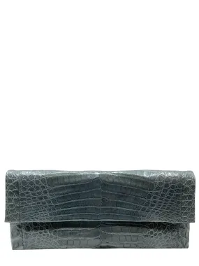 Nancy Gonzalez Gotham Crocodile Flap Clutch