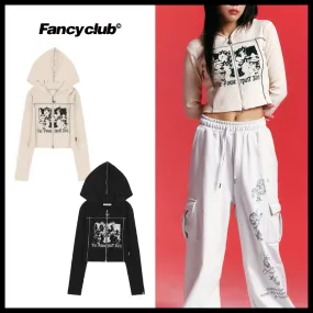 NASTY FANCY CLUB  |Blended Fabrics Street Style Long Sleeves