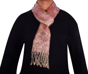 Neck Scarf Muffler Paisley Wool Silk Unisex Men's Women's Gift (64 x 13 inches)