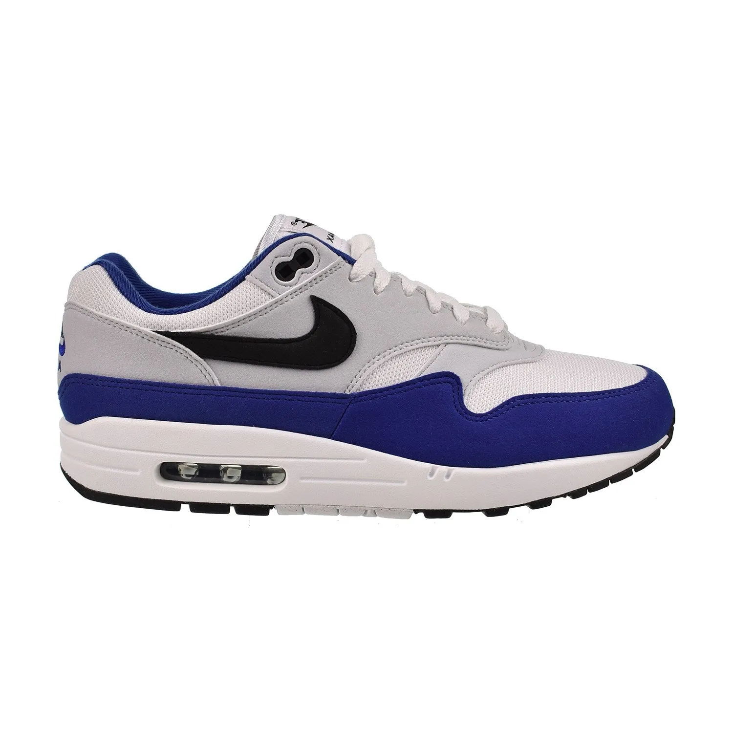 Nike Air Max 1 Men's Shoes White-Black-Deep Royal Blue