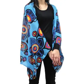 Norval Morrisseau Flowers and Birds Cape Scarf