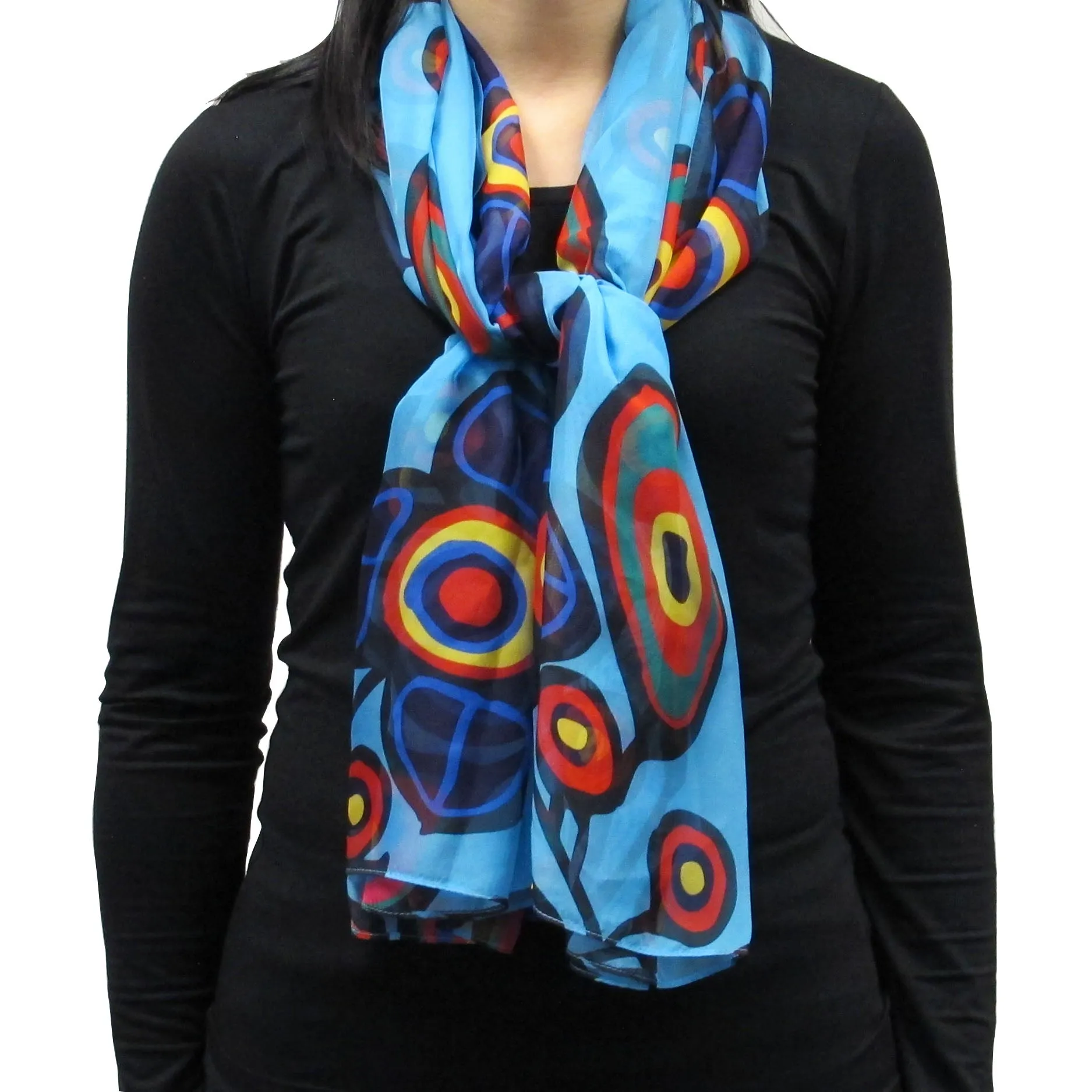 Norval Morrisseau Flowers and Birds Cape Scarf