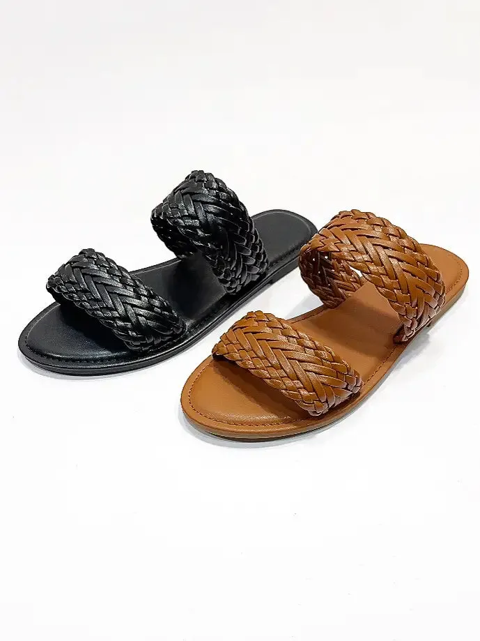 Oceanview Double Braided Strap Slide On Sandal