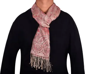 Paisley Wool Silk Unisex Men's Women's Neck Scarf India Gift (64 x 13 inches)