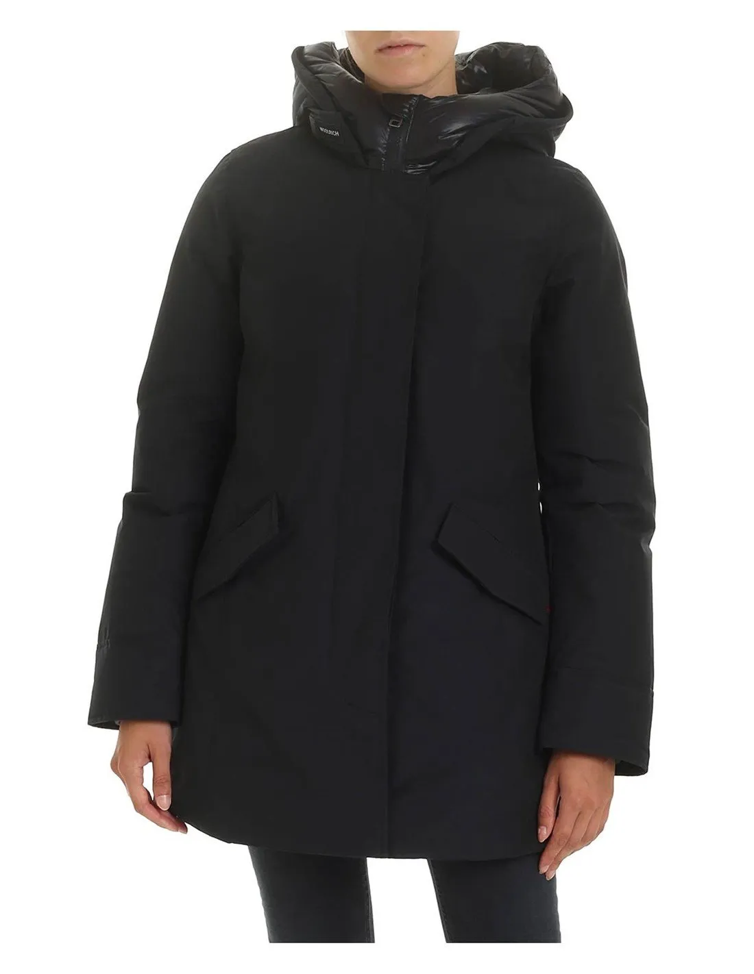 Parka Woolrich donna  arctic in ramar nero lungo