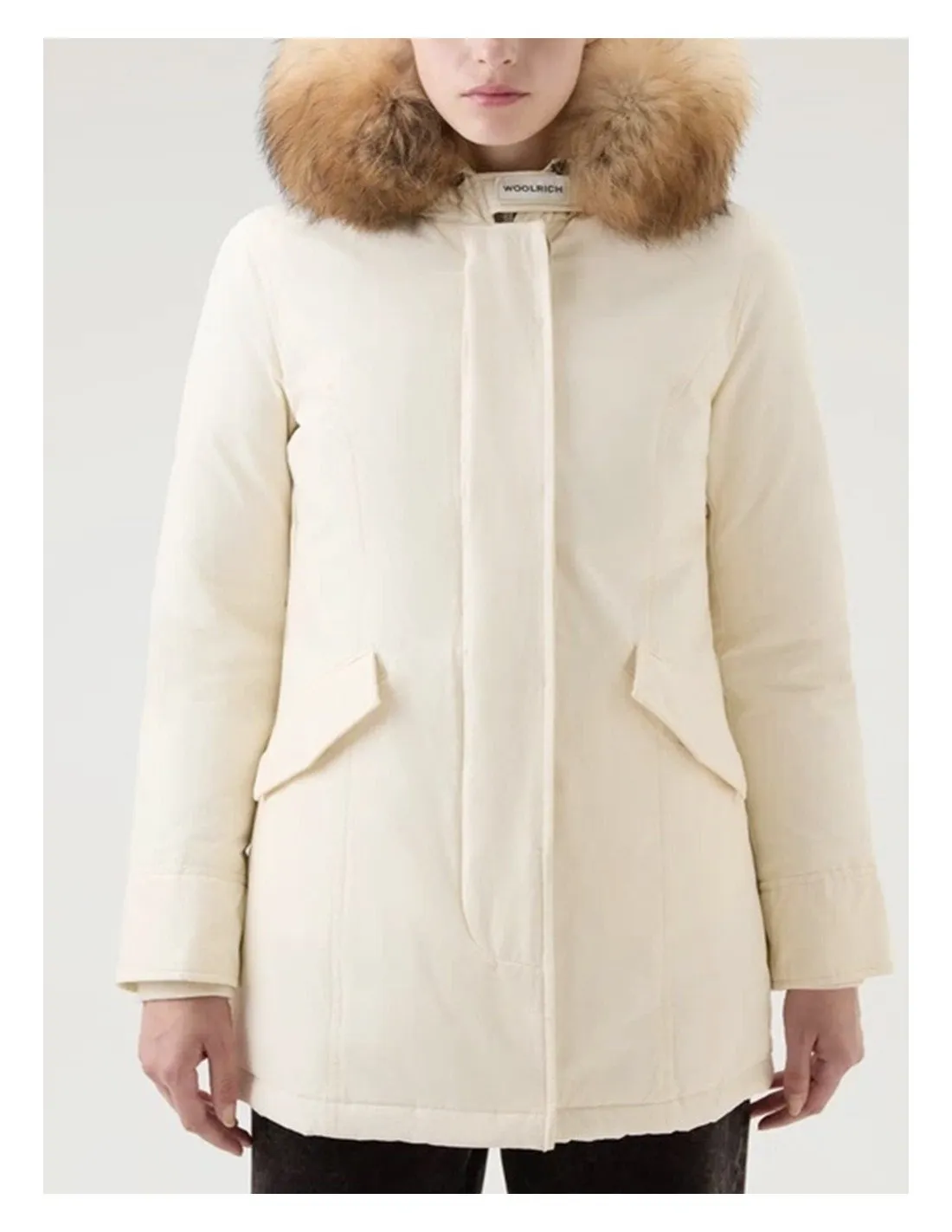 Parka Woolrich donna arctic raccoon cfwwou0538 cream