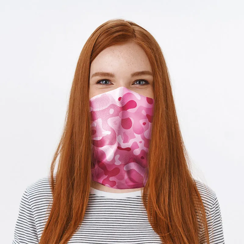 Pink Camouflage Neck Scarf Face Covering BAND09