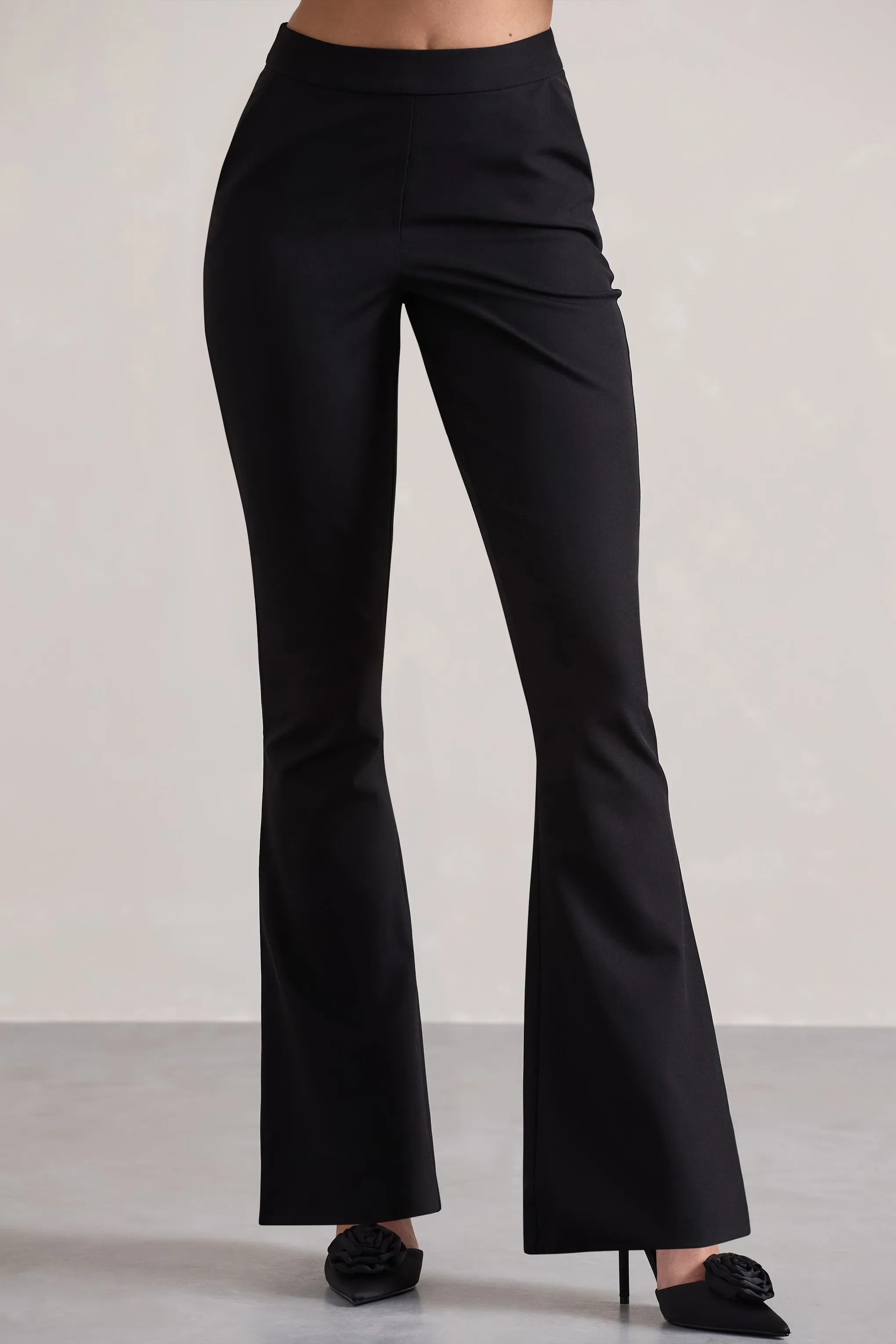 Purpose | Black Flared-Leg Trousers